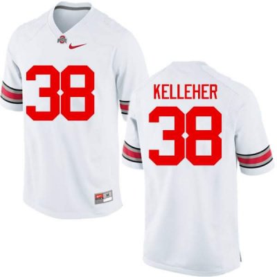 NCAA Ohio State Buckeyes Men's #38 Logan Kelleher White Nike Football College Jersey RRN2345UD